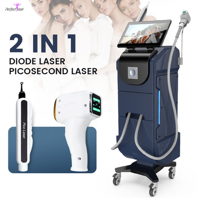 FDA 5 ล้านฉีด 808nm Diode Laser Hair Removal เครื่องกําจัดสีผิว Picosecond